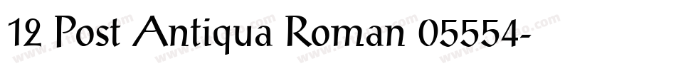 12 Post Antiqua Roman 05554字体转换